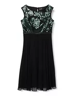 Sukienki - Vera Mont Damska sukienka imprezowa, Wielokolorowy (Dark Green/Black 5898), 38 - miniaturka - grafika 1