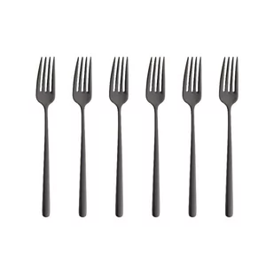 Komplet Widelczyków Do Ciasta 6 Sztuk Mariza Black Villa Italia - Zestawy sztućców - miniaturka - grafika 1