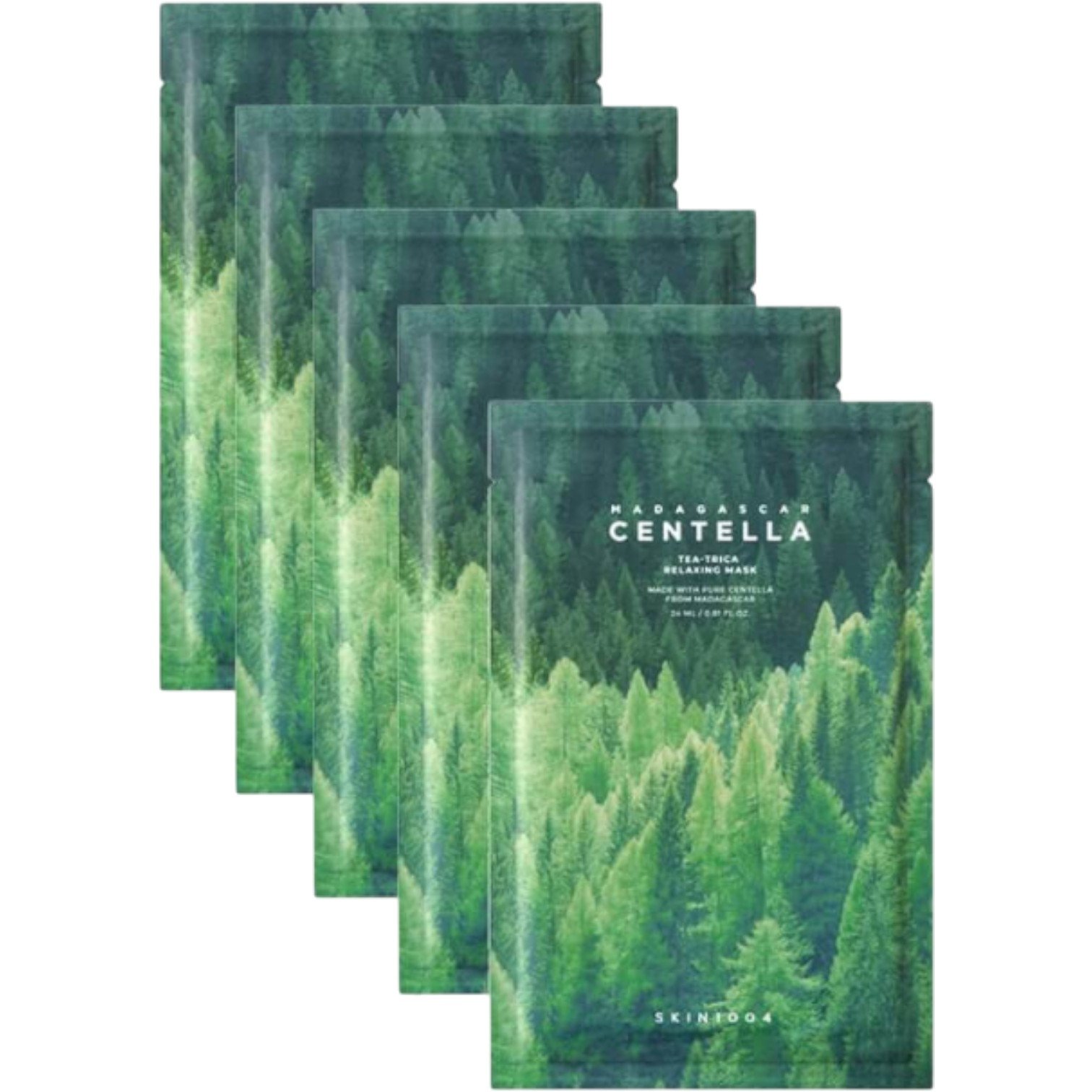 Skin1004 Madagascar Centella Tea-Trica Relaxing Mask, 5x24ml