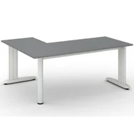 Stoły i stoliki do biura - B2B Partner Biurko Flexible L 1800 x 1400 mm, antracyt 468276 - miniaturka - grafika 1