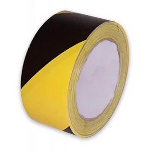 taśma ostrzegawcza samoprzylepna 50mm x 33mb żółto czarna - Pachołki i taśmy ostrzegawcze - miniaturka - grafika 2