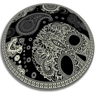 Dywany - Modny winylowy dywan okrągły oldchoolowe czaszki fi70 cm - miniaturka - grafika 1