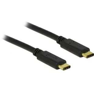 Delock Kabel USB Type-C 2.0 męski > USB Type-C 2.0 męski 1m czarny - Patchcordy - miniaturka - grafika 2