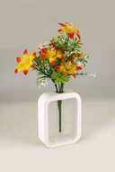 Wazony i flakony - Piękny Wazon Na Kwiaty, Oryginalna Ozdoba - Biały - miniaturka - grafika 1