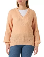 Swetry damskie - Morgan damski sweter z długim rękawem MILOW jasnopomarańczowy TS, morela, S - miniaturka - grafika 1