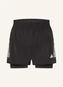 Spodenki damskie - Adidas Szorty Do Biegania 2 W 1 Own The Run Climacool schwarz - miniaturka - grafika 1