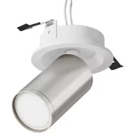 Lampy sufitowe - Tuba lampa podtynkowa Focus S C048CL-U-1WS Maytoni reflektor biała srebrna - miniaturka - grafika 1