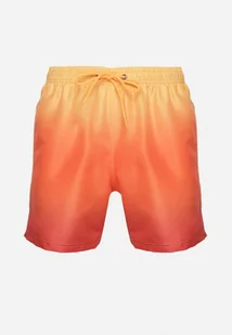 Pomarańczowe Kąpielówki z Cieniowanym Wzorem Izantia - Kąpielówki męskie - miniaturka - grafika 1