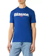 Koszulki męskie - Blauer Koszulka męska z krótkim rękawem, 772 Sodalite, 44, 772 Sodalite niebieski, 42 - miniaturka - grafika 1