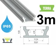 Akcesoria do oświetlenia - Profil Wodoodporny Do Taśm Led 3m Terra Srebrny IP65 IP67 - miniaturka - grafika 1