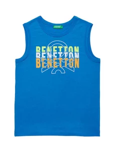 Benetton Top w kolorze niebieskim - Kaftaniki dla niemowląt - miniaturka - grafika 1