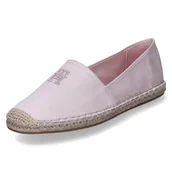 Espadryle damskie - Tommy Hilfiger Damskie haftowane płaskie espadryle, różowy (Whimsy Pink), rozmiar 37, Kapryśny różowy, 37 EU - miniaturka - grafika 1