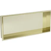 Półki łazienkowe - Mexen X-Wall-NR półka wnękowa bez kołnierza 75 x 30 cm, złota - miniaturka - grafika 1