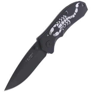 Nóż składany Herbertz CJH Scorpion Black Aluminium, Black Blade (44067 - 217911) - Noże - miniaturka - grafika 5
