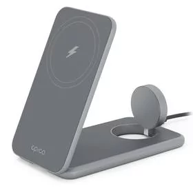 Epico Bezprzewodowa ładowarka Mag+ Foldable Charging Stand 9915111900090 Szara - Stacje dokujące do telefonów - miniaturka - grafika 1