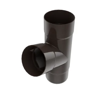 Trójnik 90 x 90 x 90 mm brązowy - Rynny i akcesoria - miniaturka - grafika 1