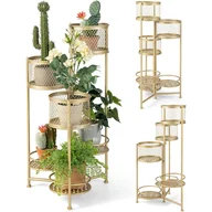 Donice - Metalowy stojak na rośliny, 6 poziomów, obrotowy design, stojak na kwiaty do roślin doniczkowych, uchwyt na doniczki w kształcie drabinki,do - miniaturka - grafika 1
