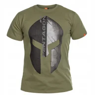 Koszulki męskie - Koszulka Męska Sportowa Bawełniana T-Shirt Pentagon "Eternity" Zielona XL - miniaturka - grafika 1