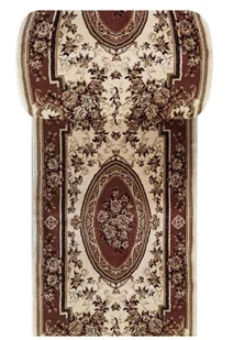 Brązowy chodnik z motywem kwiatów na metry W5-S81 - Wycieraczki Brązowy chodnik z motywem kwiatów na metry W5-S81 - Wycieraczki - miniaturka - grafika 1