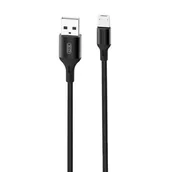 Kable USB - XO Kabel NB143 USB - microUSB 1,0 m 2,4A czarny - miniaturka - grafika 1