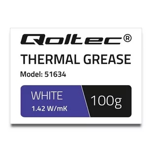 Qoltec Pasta termoprzewodząca| 1.42W/m-K | 100g | biała (51634) - Pasty i materiały termoprzewodzące - miniaturka - grafika 1