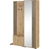 Meble do przedpokoju - Garderoba Nelly Piaski Meble Artisan / Lamela Czarna - miniaturka - grafika 1