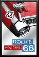 Lustra - empireposter - Route 66 - Wings - Rozmiar (cm), ok. 20x30 - Lustro z nadrukiem, NOWE - Opis: - Lustro ścienne z nadrukiem z czarną ramą z tworzywa sztucznego o wyglądzie drewna - - miniaturka - grafika 1