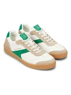 Trampki damskie - Marc O´Polo Skórzane sneakersy w kolorze biało-zielono-beżowym - miniaturka - grafika 1
