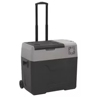 Lodówki turystyczne - vidaXL Lodówka na kółkach, z uchwytem, czarno-szara, 50 L, PP - miniaturka - grafika 1