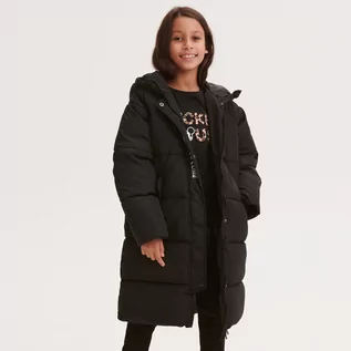 Płaszcze damskie - Reserved - Pikowany płaszcz z ociepleniem - Czarny - grafika 1