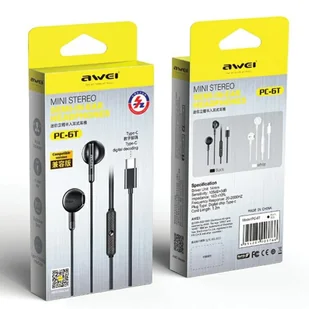AWEI PC-6T USB-C czarny/black - Słuchawki - miniaturka - grafika 9