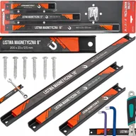 Listwy zasilające - 3x LISTWA MAGNETYCZNA ZESTAW MAGNES NA NARZĘDZIA AKCESORIA PRZYBORY UCHWYT - miniaturka - grafika 1