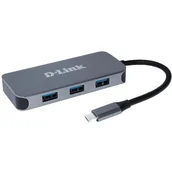 Huby USB - Hub USB D-Link 6v1 z USB-C na HDMI, Gigabit ethernet a Power Delivery (DUB-2335) Szary - miniaturka - grafika 1