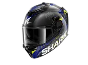 Kaski motocyklowe - Kask Integralny Shark Spartan GT Pro Carbon Speed-Vib Antracyt/NiebieskiL - miniaturka - grafika 1