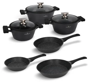 Zestaw garnków i patelni 9 el. Black Stone Zwieger - Zestawy garnków i patelni - miniaturka - grafika 1