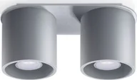 Lampy sufitowe - Lampa sufitowa Lumes Podwójny plafon LED E761-Orbil - szary - miniaturka - grafika 1