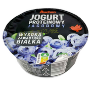 Desery mleczne - Auchan - Jogurt proteinowy jagodowy - miniaturka - grafika 1