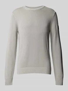 Sweter z dzianiny z dodatkiem lnu model ‘TAIL’ - Swetry męskie - miniaturka - grafika 1