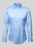 Koszule męskie - Koszula biznesowa o kroju super slim fit z kołnierzykiem typu kent - miniaturka - grafika 1