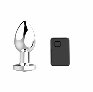Sunfo - Akumulatorowy wibrator analny sterowany radiowo (srebrny) - Wibratory analne - miniaturka - grafika 1