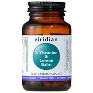 Suplementy naturalne - Viridian L-Theanine & lemon balm 30 kapsułek - miniaturka - grafika 1