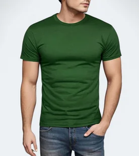 T-shirt premium bawełniany zielony Recea - Koszulki męskie - miniaturka - grafika 1