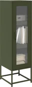 Szafki biurowe - vidaXL Szafka, oliwkowa, 36x39x123 cm, stal walcowana na zimno - miniaturka - grafika 1
