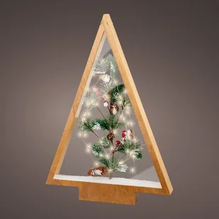 Dekoracja ŚWIĄTECZNA ARA choinka w ramce LED HOMLA - Ozdoby bożonarodzeniowe - miniaturka - grafika 1