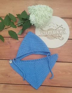 Czapka bonetka Elfik z bandamą - Czapki dla dzieci - miniaturka - grafika 1