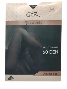 Gatta Rajstopy kryjące Classic Tights Microfibre 60 DEN Rozmiar 2S Nero - Rajstopy - miniaturka - grafika 1