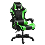 Fotele gamingowe - Fotel gamingowy GAME EXTREME ekoskóra czarno-zielony FG-005 - miniaturka - grafika 1