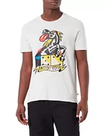 Koszulki męskie - Q/S designed by - s.Oliver Męski T-shirt 50.3.51.12.130.2120210, biały, M - miniaturka - grafika 1