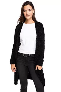 Swetry damskie - DeFacto Kardigan normalny krój dla kobiet kardigan na topy damski (czarny, XS), czarny, XS - grafika 1