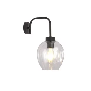 Emibig Lukka kinkiet 1-punktowy czarny/transparentny 1164/K1 1164/K1 - Lampy ścienne - miniaturka - grafika 1